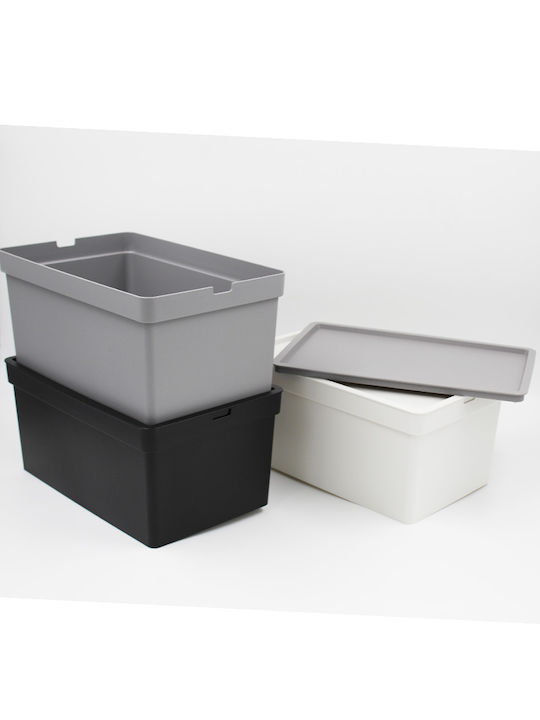 Viomes Nova Plastic Storage Box with Lid Gray 35.5x26.5x13.5cm 1pcs