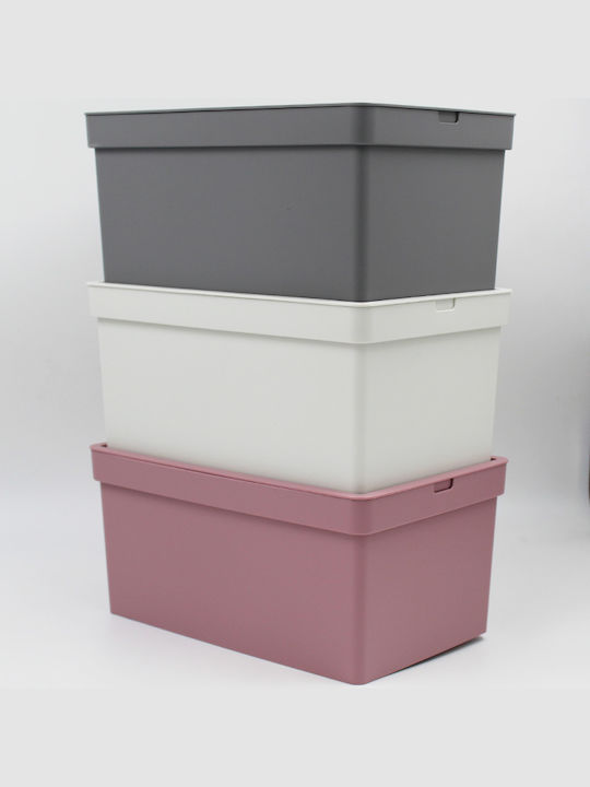 Viomes Nova Plastic Storage Box with Lid Gray 35.5x26.5x13.5cm 1pcs