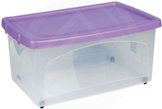 Viomes Plastic Storage Box with Lid Transparent 59x40x30cm
