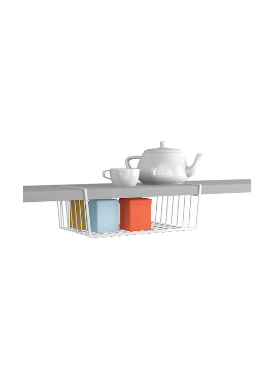 Metaltex Babatex Kitchen Organizer Racks Metallic in White Colour 26x30x14cm