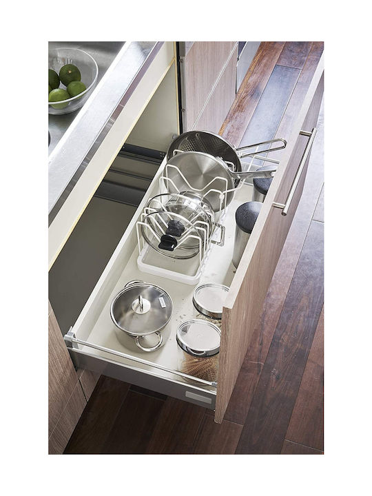 Yamazaki Metallic Cabinet Dish Rack 45x20x17.5cm White