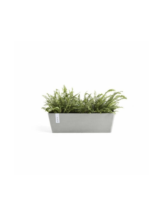 Ecopots Bruges 55 Planter Box 55x17cm White Grey 74.003.55S