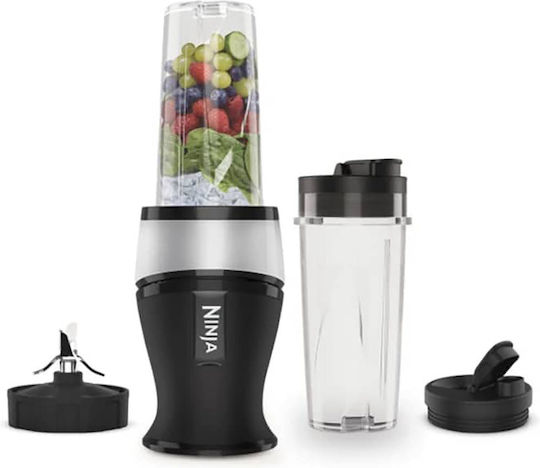 Ninja Slim Μπλέντερ με Πλαστική Κανάτα 470 ml 700W Black & Silver