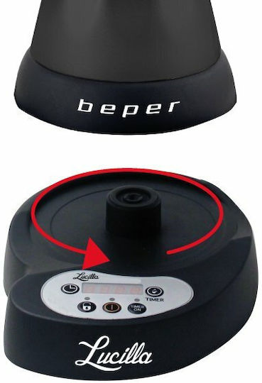 Beper Електрическа Мокро кафе 6 Cups 400W Черен