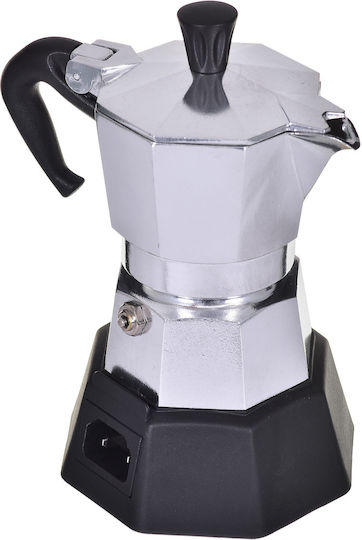 Bialetti Moka Elettrika 2 Electric Stovetop Espresso Pot 2 Cups 170W Silver