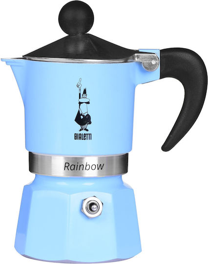 Bialetti Rainbow Cafetieră Pentru Plită Espresso 1 Cupă Albastră