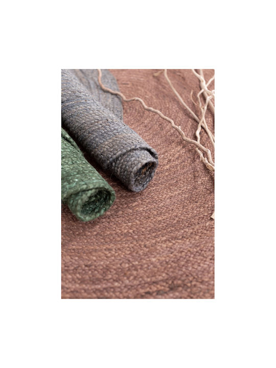InTheBox Rondo Teppich Rund Sommer aus Jute Brown