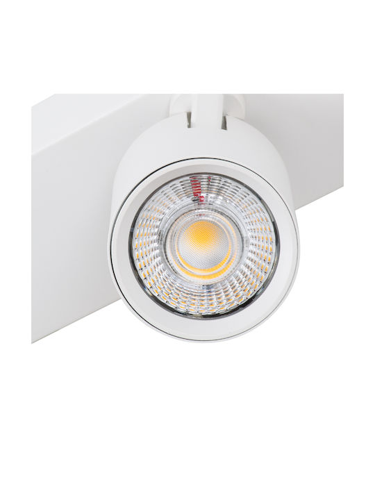 GloboStar Leonardo Double LED Natural White Spot in White Color