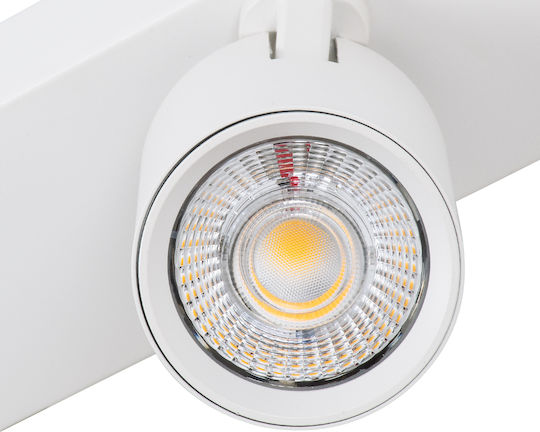 GloboStar Leonardo Dublu LED Alb Natural Spot în Culoare Alb