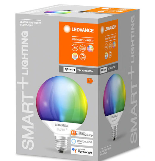 Ledvance Smart Λάμπα LED 14W για Ντουί E27 και Σχήμα G95 RGBW 1521lm