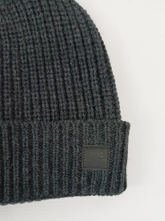 Beanie Unisex Σκούφος με Rib Πλέξη σε Γκρι χρώμα