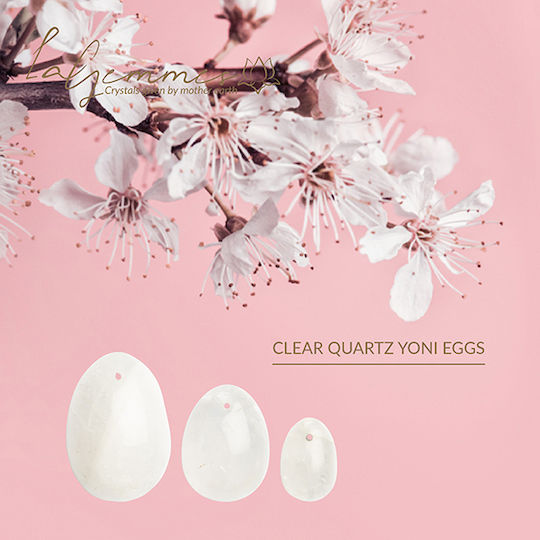 La Gemmes Clear Quartz Egg Set Bile vaginale Transparente