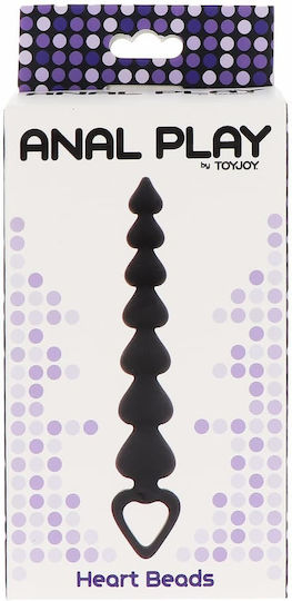 ToyJoy Heart Beads Anal Beads Black