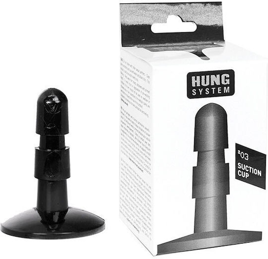 Hung System Anal Plug Vac-U-lock Suction Cup Black