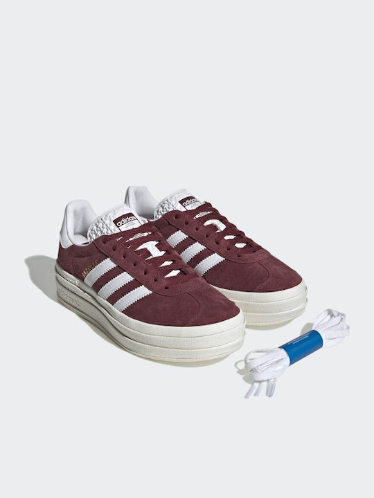 Gazelle Bold Flatforms Sneakers Shadow Red / Cloud White / Core White