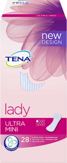 Tena Lady Discreet Ultra Mini Produse pentru femei Pansamente pentru incontinență Ușoare 1 picătură 28buc