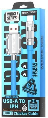 WK WDC-186 USB to Lightning Cable Μπλε 1m
