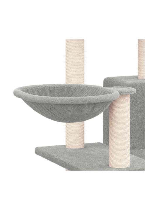 vidaXL Scratching Post Cat Trees Gray 3 levels 73x49x82cm