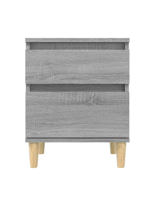 Κομοδίνα Ξύλινα Γκρι Sonoma 2τμχ 40x35x50cm