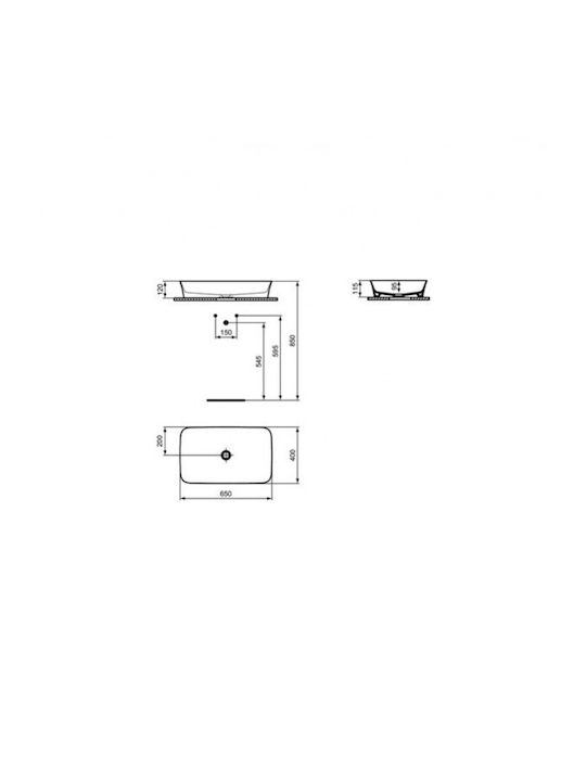 Ideal Standard Ipalyss Aufgesetztes Waschbecken Keramik 55x40x12cm Pomegranate