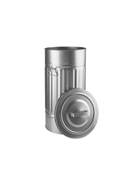 Butlers Grove Κάδος Απορριμμάτων Μεταλλικός Ασημί 46.56lt