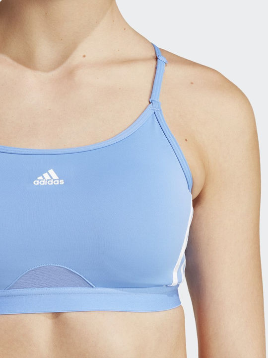 Adidas Aeroreact Women's Sports Bra without Padding Blue Fusion / White