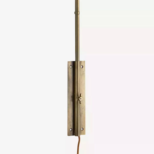 Madam Stoltz Vintage Lamp Wall Socket with Socket E27 and Switch Silver 66x66x103cm