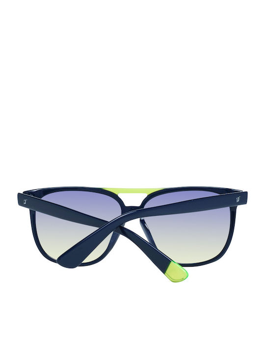 Web Men's Sunglasses with Blue Plastic Frame and Blue Gradient Lens WE0263 90W
