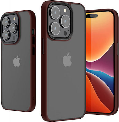 KWmobile Umschlag Rückseite Kunststoff Tawny Red / Matte Transparent (iPhone 14 Pro Max) 59092.190