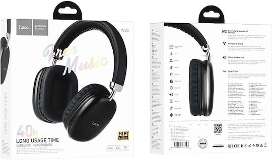 Hoco W35 Wireless / Wired Over Ear Headphones with Radio with 40 hours of Operation Black