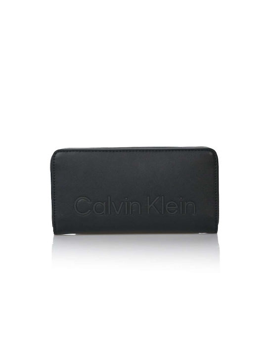 Calvin Klein Mare Piele Portofel pentru femei Clasici Negru