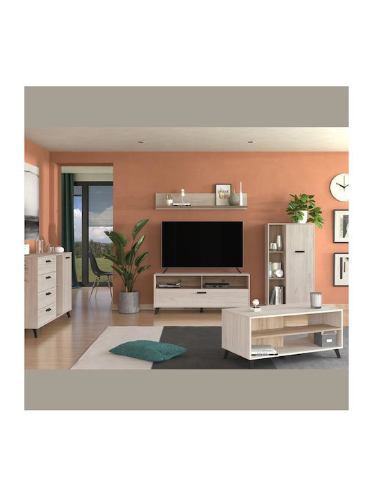 Shelf Wall Umbria ZP White Oak / Grey 138x19.5x24cm