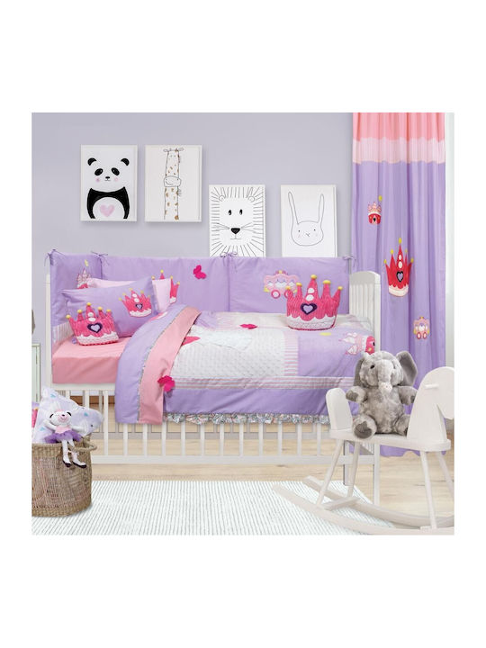 Das Home Princess 6398 Baby Quilt Set Cotton Multicolour 110x150cm