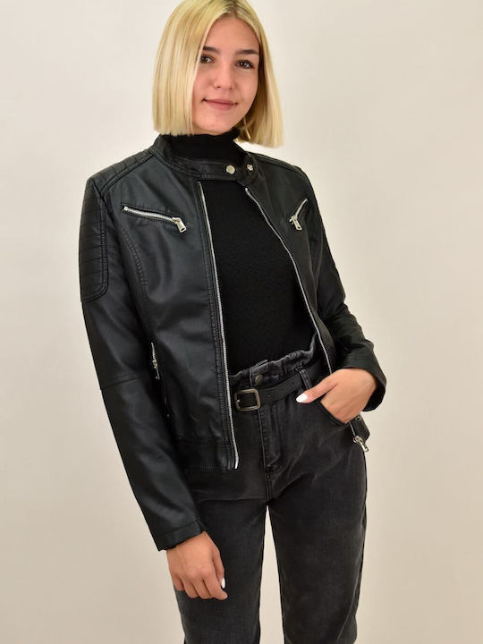 Γυναικείο Biker Jacket Μαύρο