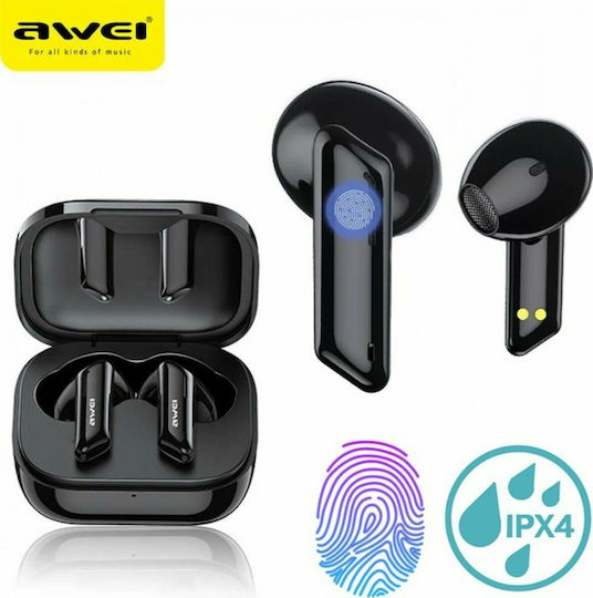 Awei T36 Earbud Bluetooth Handsfree Earphones with Sweat Resistance and Charging Case Purple