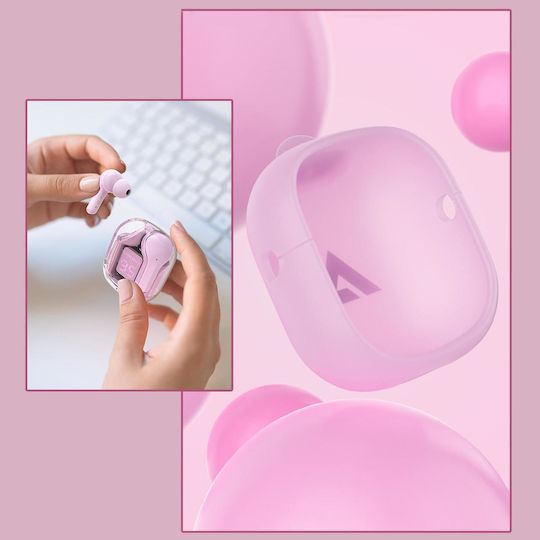 Acefast T6 In-ear Bluetooth Handsfree Căști cu Rezistență la Transpirație și Carcasă de Încărcare Pink Lotus