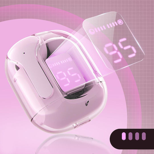 Acefast T6 In-ear Bluetooth Handsfree Căști cu Rezistență la Transpirație și Carcasă de Încărcare Pink Lotus