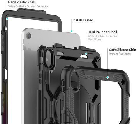 Tech-Protect Umschlag Rückseite Robust Schware (iPad 2022 10,9 Zoll)