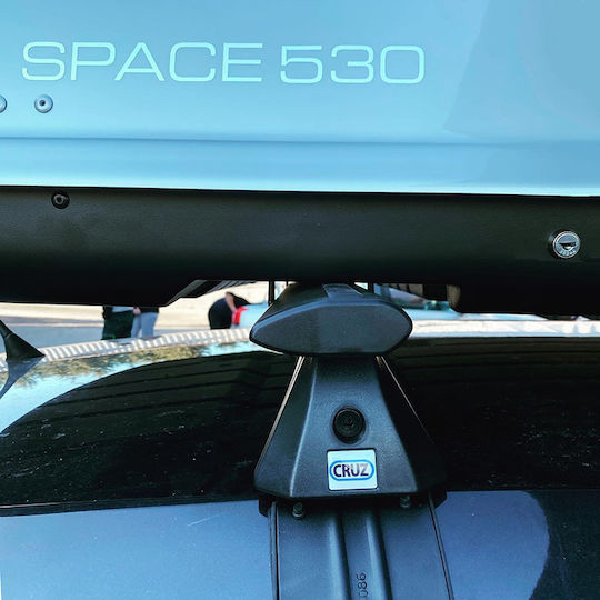 Free Plast Space Μπαγκαζιέρα Οροφής Αυτοκινήτου με Διπλό Άνοιγμα 530lt Ασημί Γυαλιστερή