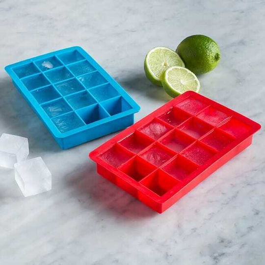 Viosarp Ice Cube Mold Cube Silicone 15 Slots Green