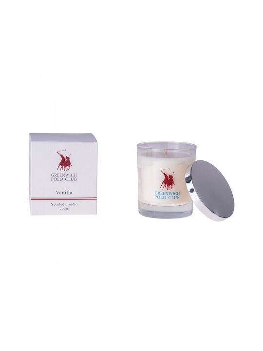 Greenwich Polo Club Scented Candle Jar with Scent Vanilla White 200gr 1pcs