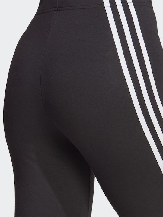 Icons 3-Stripes Running Γυναικείο Cropped Κολάν Μαύρο