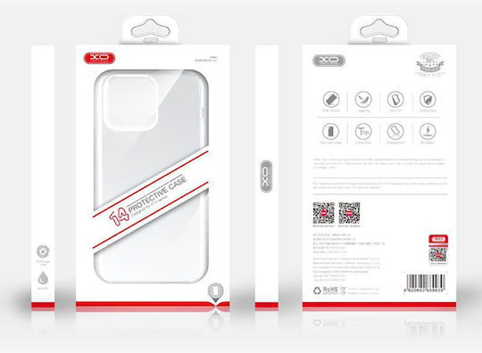 XO K01 Umschlag Rückseite Silikon Transparent (iPhone 14 Pro)