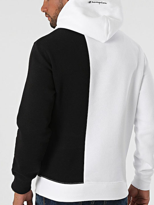 Champion Men's Sweatshirt with Hood and Pockets White