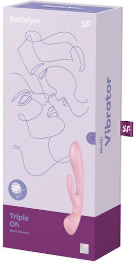 Satisfyer Triple Oh Δονητής Rabbit 27.5cm Ροζ