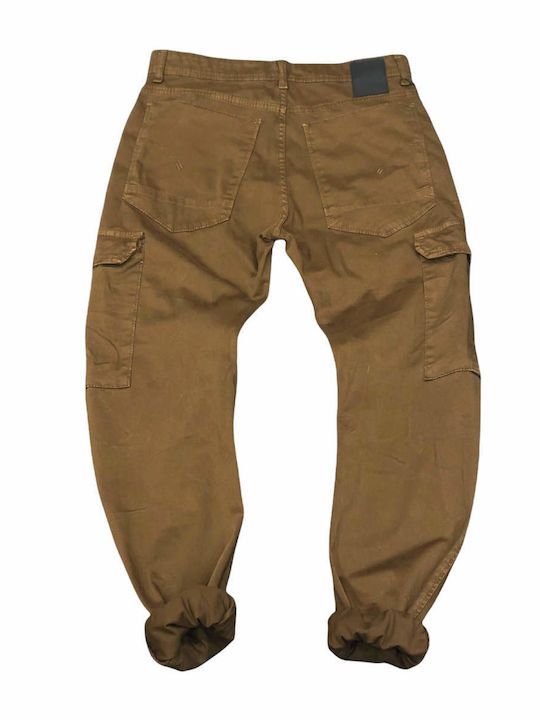 Back2jeans Men's Trousers Cargo Brown