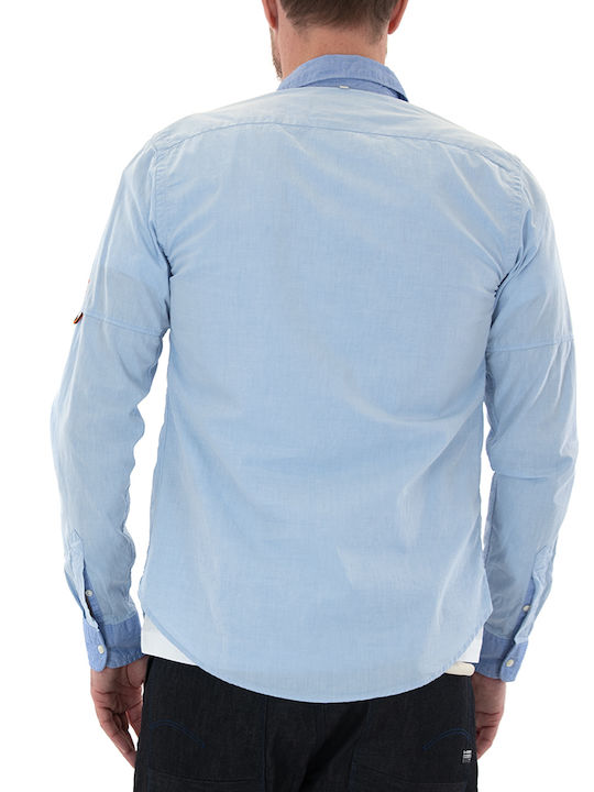 Scotch & Soda Men's Shirt Long Sleeve Light Blue