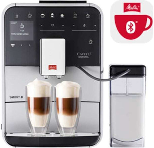 Melitta Barista T Smart F83/0-101 Automatic Espresso Coffee Machine 1450W Pressure 15bar with Grinding Burrs Silver F83/0-101