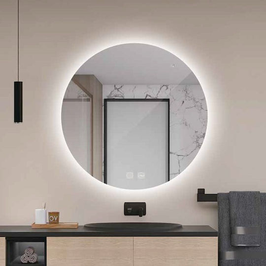 Imex Lisboa Кръгло Банско Огледало LED Touch 60x60см