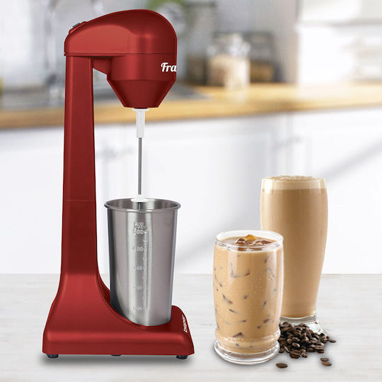 Beper Milk Frother Tabletop 100W with 2 Speed Level Red